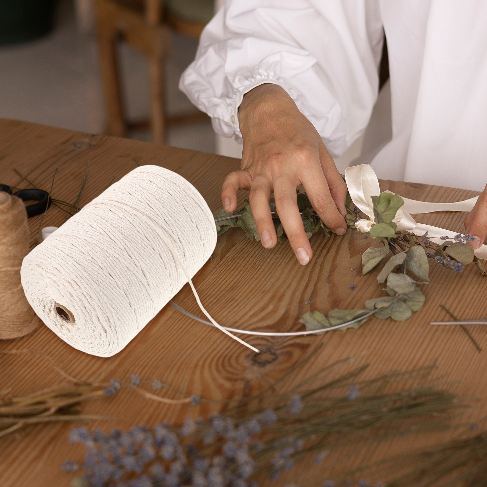 1 rol dik zacht katoenen touw  - Macrame Wall Hanging recensie en prijs