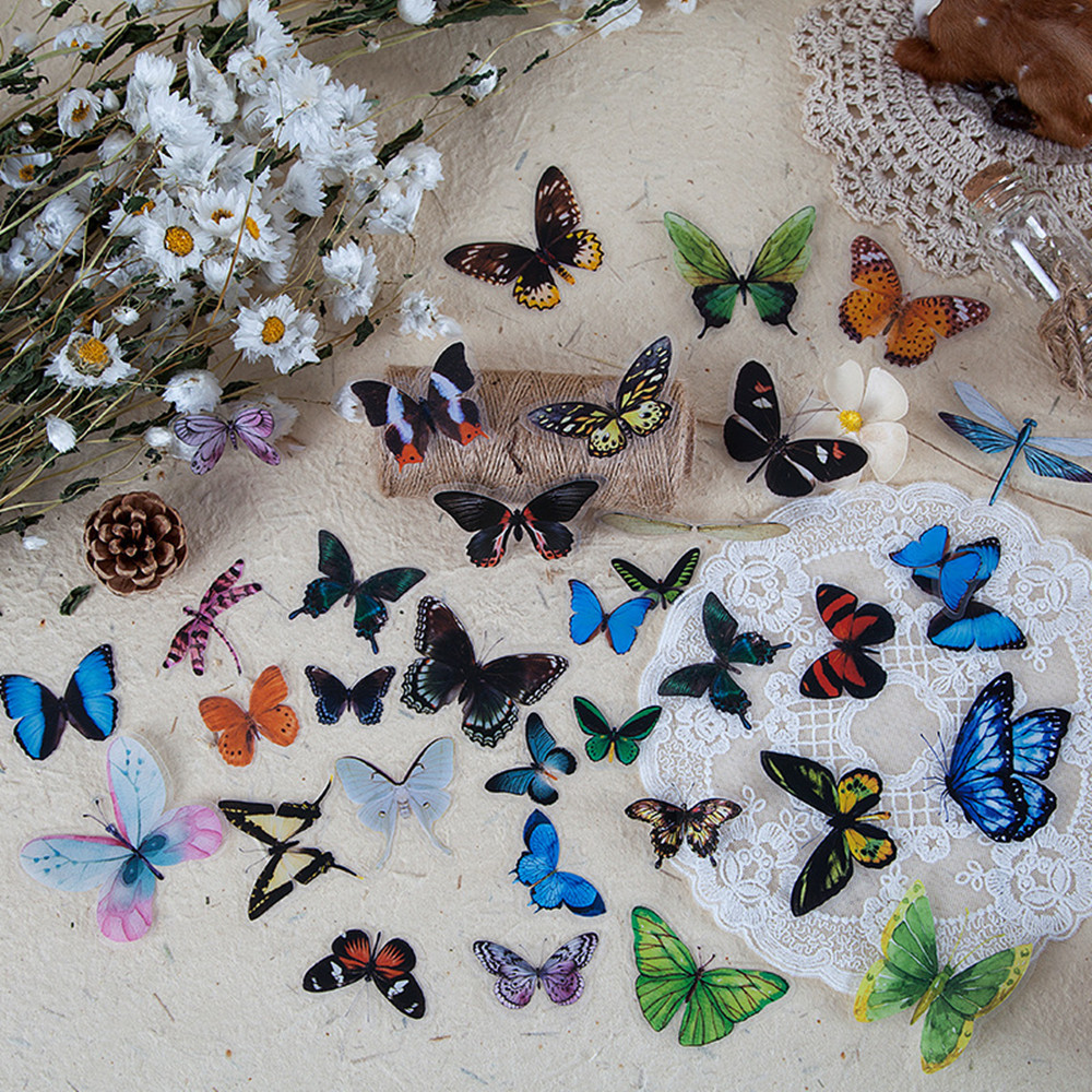 40 Stks/zak Vlinderstickers Hu - Home Decor Scrap recensie en prijs
